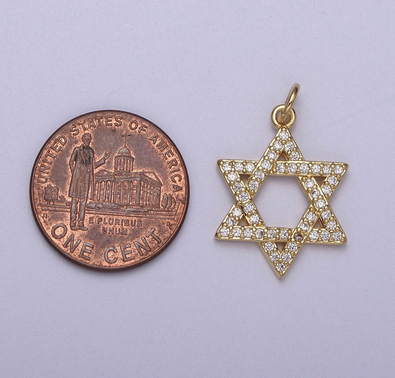 CZ Star of David Charm