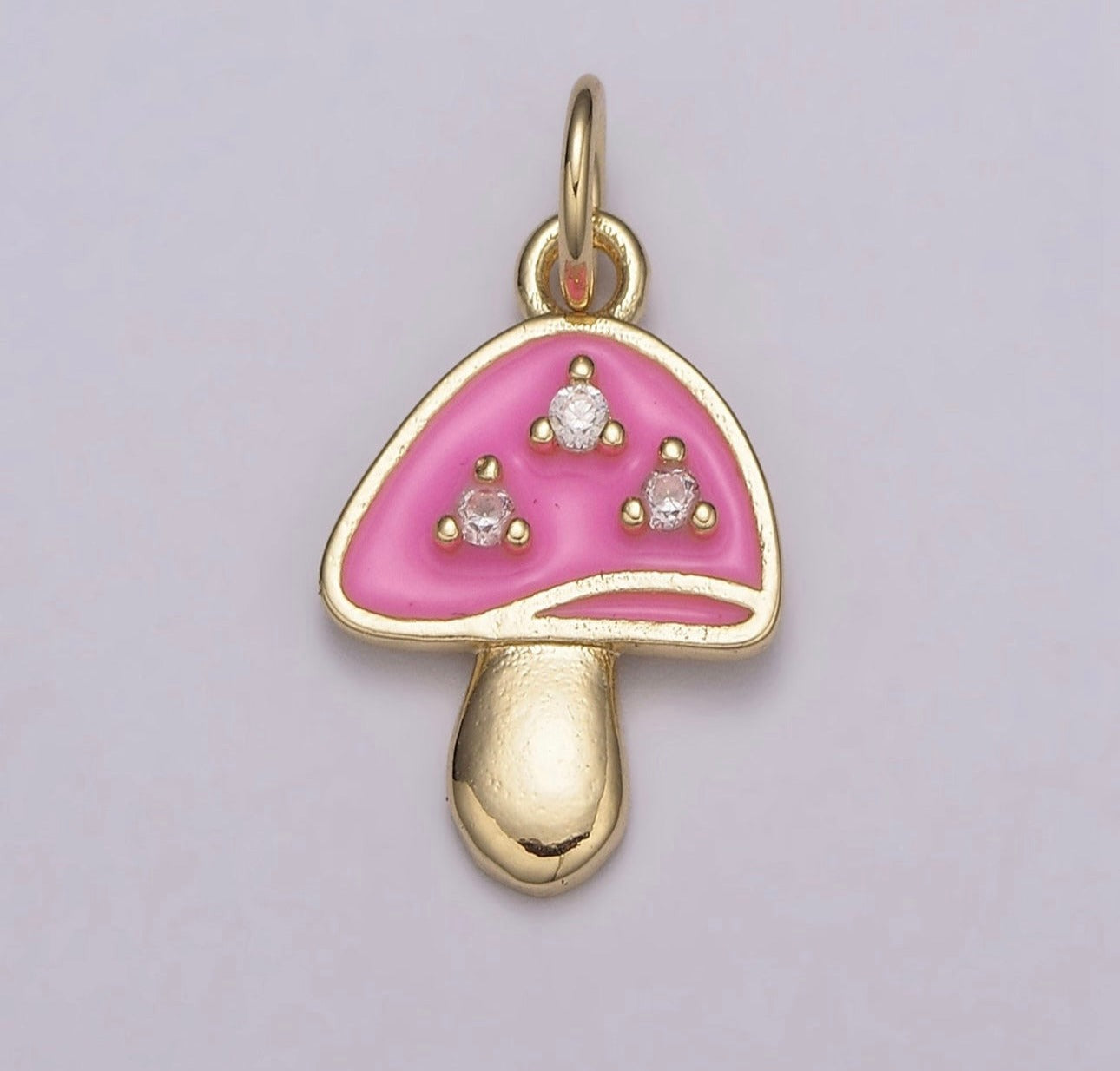 CZ Mushroom Charm