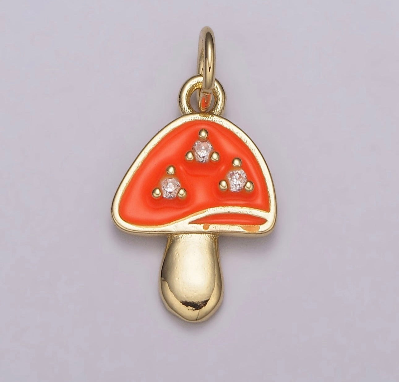 CZ Mushroom Charm