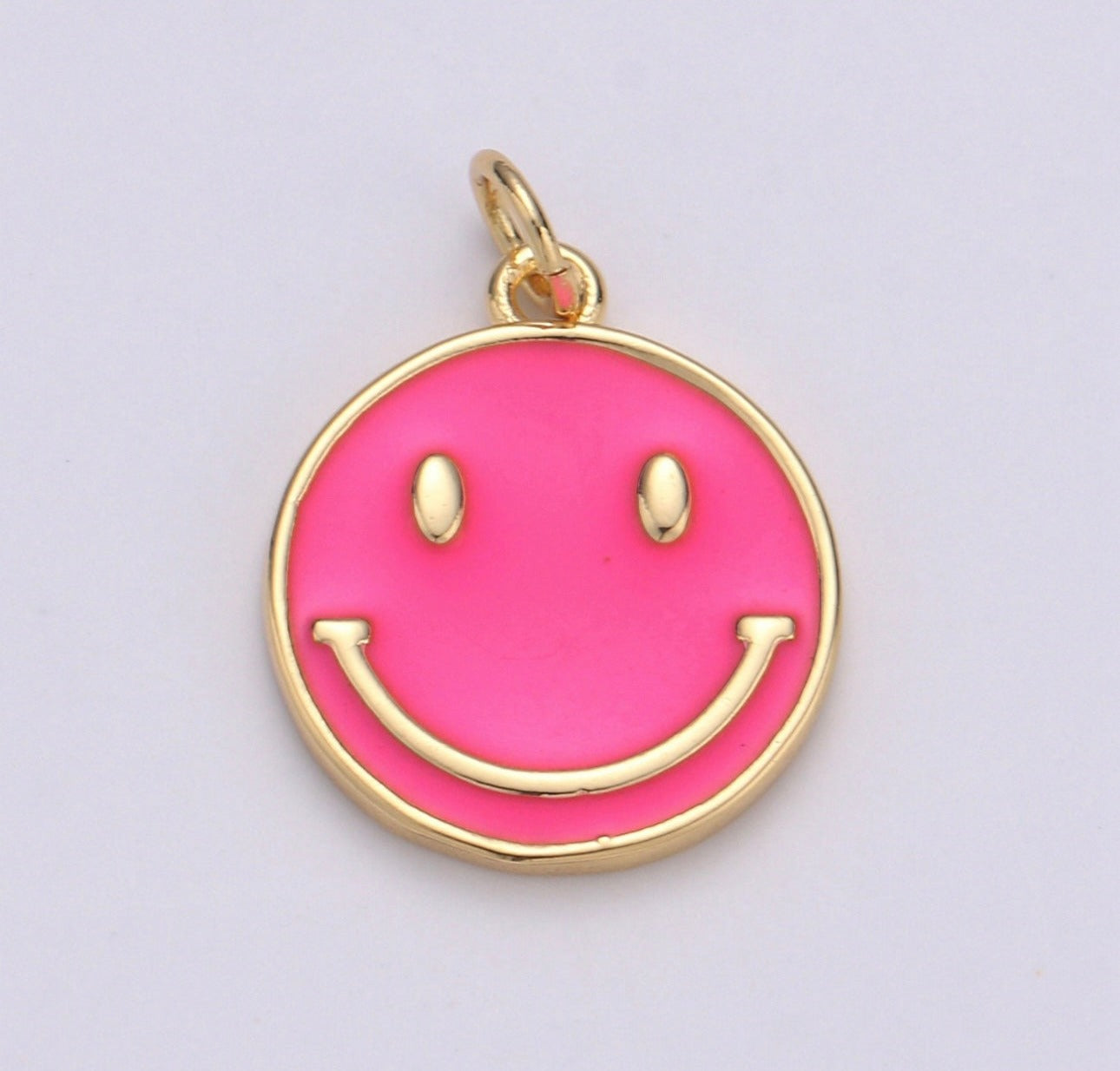 Enamel Happy Face Charm