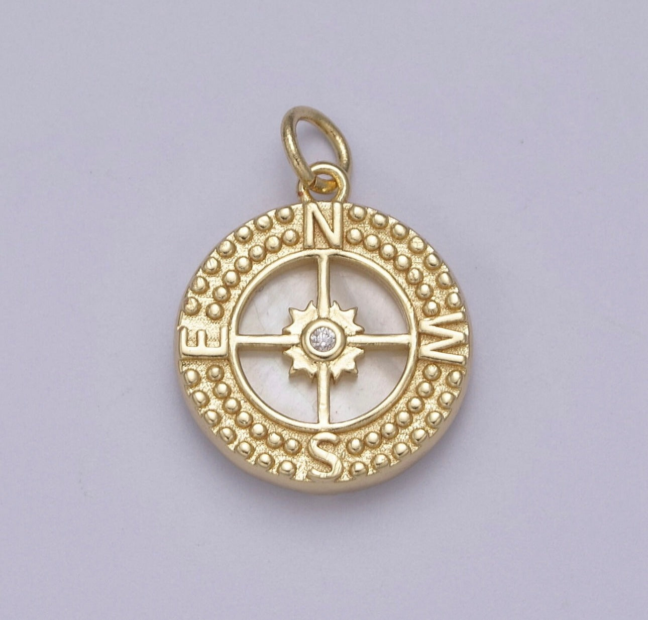 Pearl Compass Charm