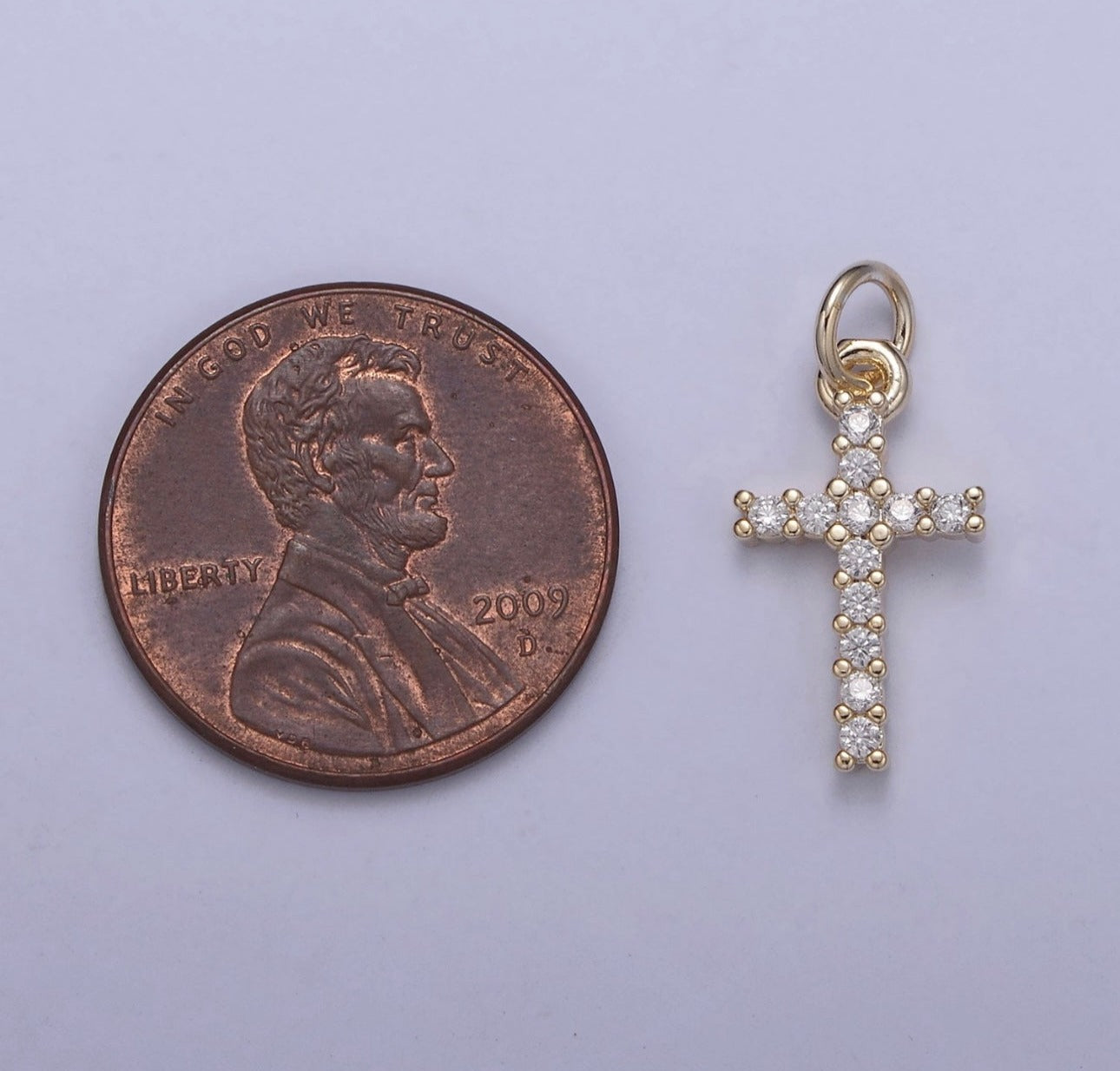 CZ Cross Charm