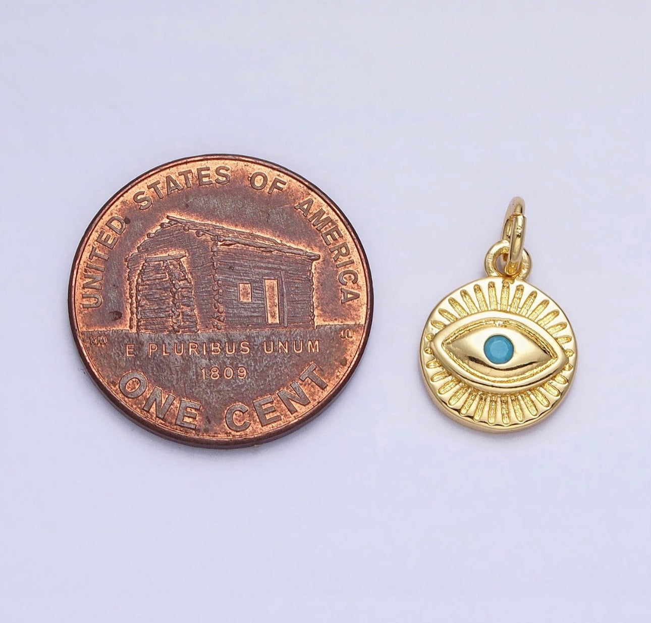 Teal Evil Eye Charm