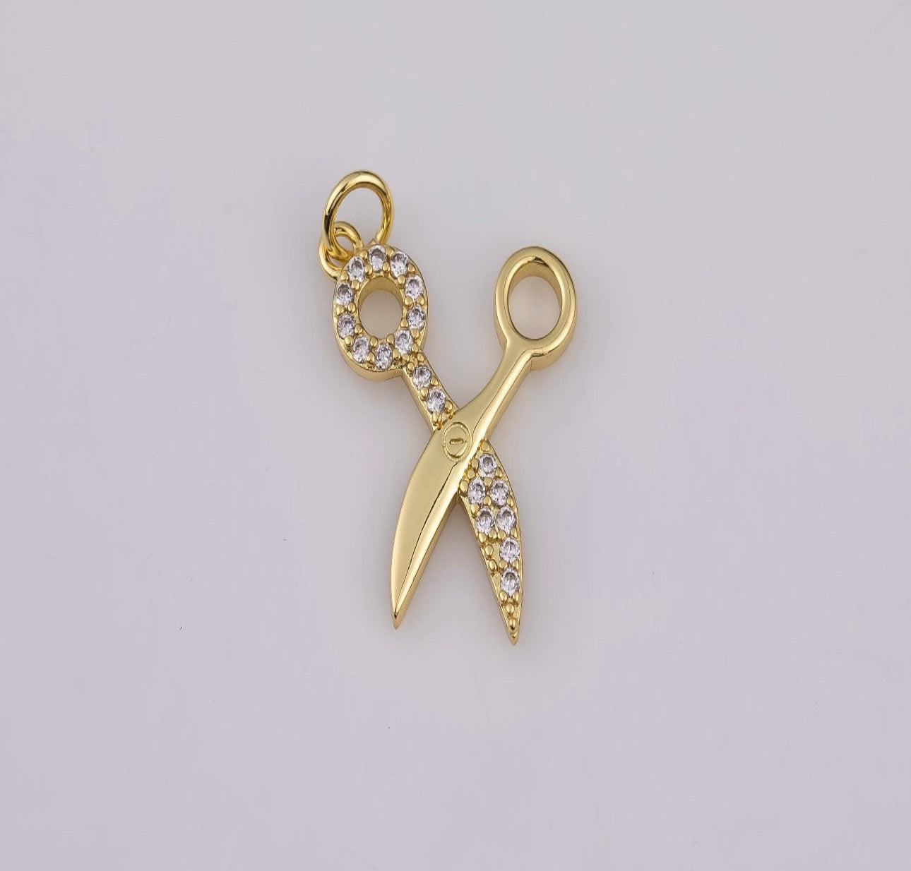 CZ Scissors Charm